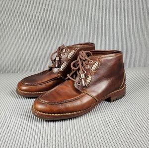 Cole Haan brown lace up boots